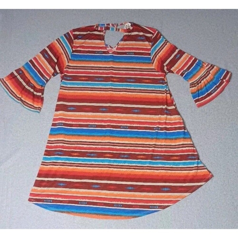 L&B Lucky And Blessed Long Sleeve Southern Midi Dress Womens Size Large...